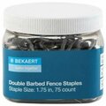 Junkiedrogadicto 1.75 in. Fence Staples Bezinal Coating, 8 8 Gauge, 75PK JU3859738